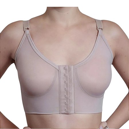 Sutiã Alça Fina Regulável Pós Cirúrgico Alta Compressão Mamoplastia Mastopexia