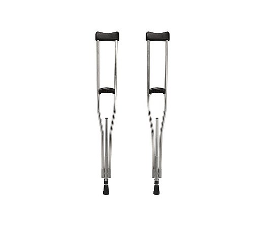 Muleta Axilar em Alumínio Polido com Regulagem - AG