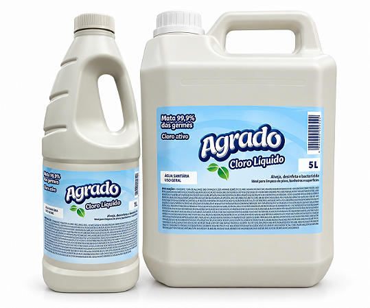 Cloro Liquido 10% - 2 e 5 Litros