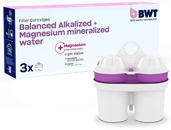 KIT COM 3 FILTROS MINERALIZADORES COM MAGNESIO + AGUA ALCALINIZADA EQUILIBRADA