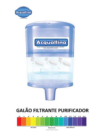 Galão Filtrante Purificador de Água Ionizada - ACQUALLINA - GALÕES  FILTRANTES, VELAS ALCALINAS, FILTROS E ACESSÓRIOS