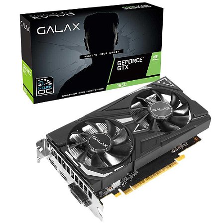 Placa de Vídeo Galax NVIDIA GeForce GTX 1650 EX (1-Click OC), 4GB, GDDR6 - 65SQL8DS66E6