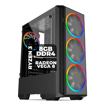 Computador Gamer, RYZEN 3 3200G, 8GB DDR4, SSD 120GB ou HD 500GB, 450W