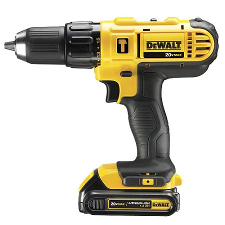 Parafusadeira e Furadeira com Impacto 1/2 Pol. Bateria 20V 1,3 Ah Max Íon Lítio Bivolt - DEWALT-DCD776LC