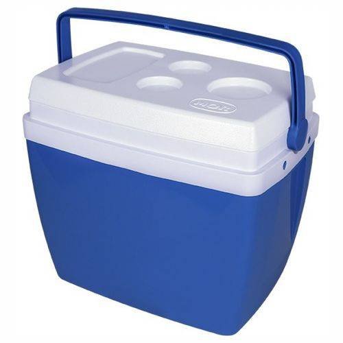 Caixa térmica 26 litros azul mor azul/vermelha