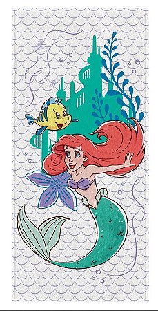 Toalha de Banho Felpuda Infantil - Pequena Sereia