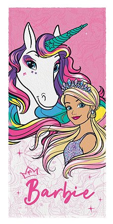 Toalha de Banho Felpuda Infantil - Barbie