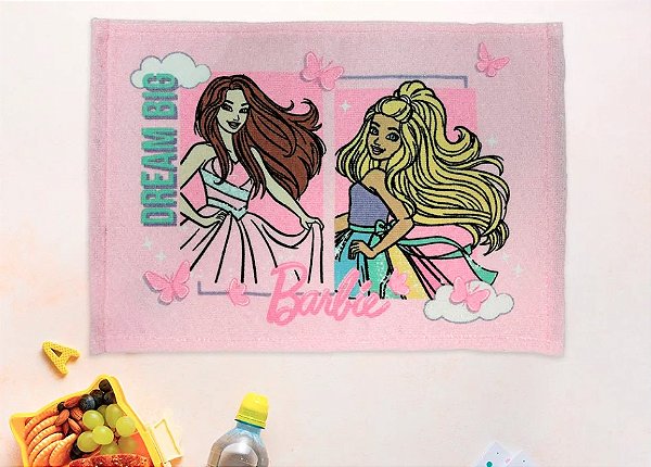 Toalha Aveludada de Lancheira - Barbie
