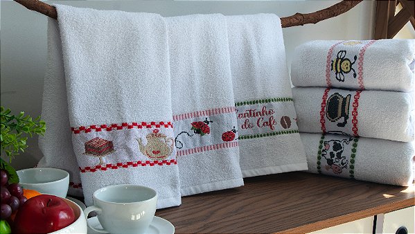 Pano de Copa Felpudo Jacquard - 6 peças