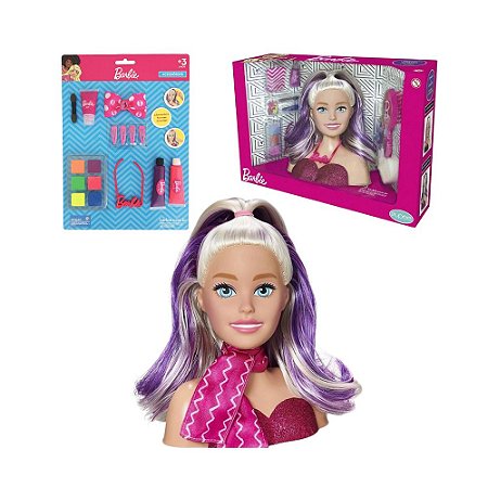 Kit Barbie Busto Styling Faces + Cartela Acessórios Original