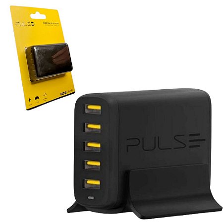 Hub Carregador de Mesa com 5 USB Ultra Rápido 25W para Celular Tablet Eletrônicos em Geral