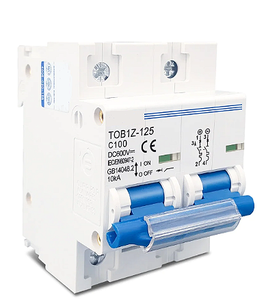 Disjuntor Bipolar De Corrente Continua Solar 100a 600v