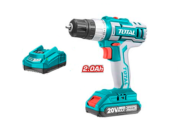 Parafusadeira Compacta Total Tools 2.0A 20v + Bateria +carregador