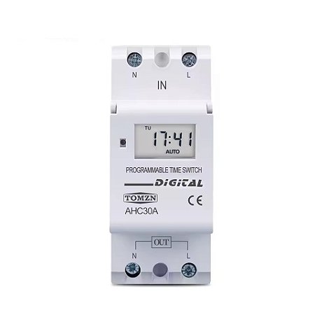 Temporizador Digital Trilho Din 220v 30a Tomzn Ahc30a