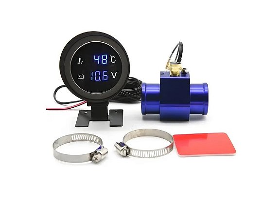 Marcador De Temperatura Automotivo + Voltímetro + Copo