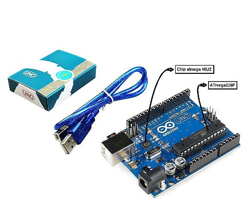 Arduino Uno R3 Original Itália + Cabo Usb