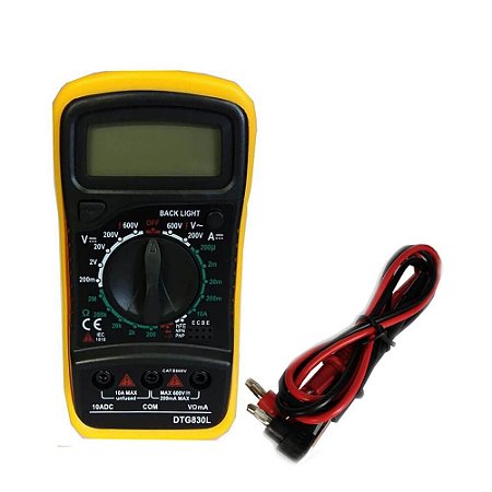 Multimetro Digital Dtg 830l Teste Diodo Visor Lcd  Gc