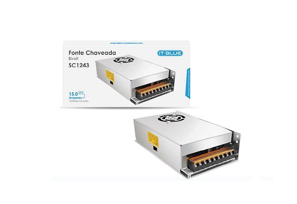 Fonte Chaveada 20a 12v 240w P/ Cftv Fita Led Som Automotivo
