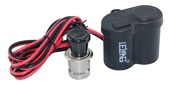 Tomada Usb P/ Moto Carregador Celular Gps Acendedor Cigarro