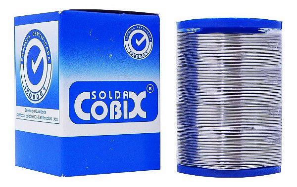 Solda Estanho 1,0mm 60x40 C/ Fluxo Rolo 250g - Cobix