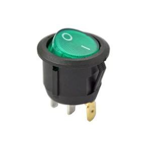 Chave Gangorra Redonda Kcd1-106n Neon 3t 6a 250v L/d Verd