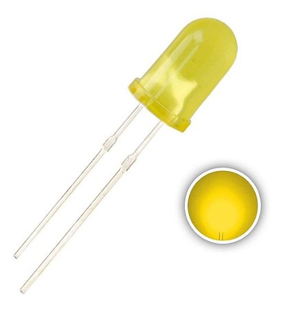 Led Difuso 5mm - AMARELO