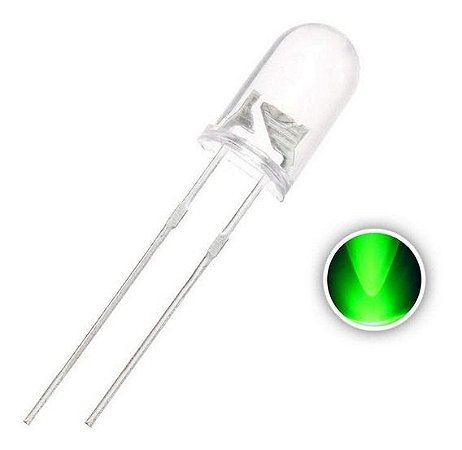 LED Alto Brilho 5mm Verde 10000 Mcd