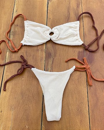 Biquíni Rafa - Tricolor Off White
