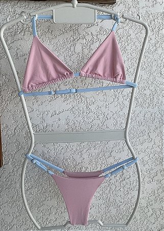 Biquíni Luiza - Bicolor Rosa e Azul