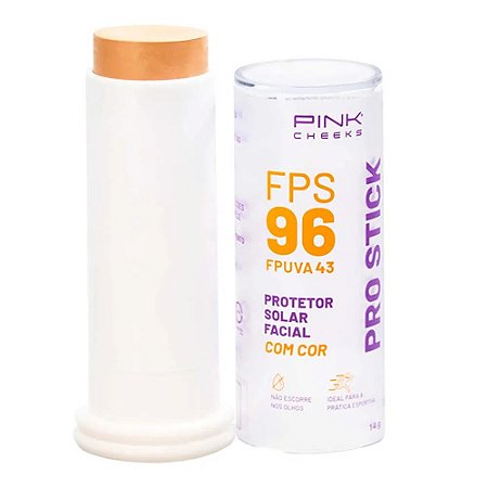 Protetor Solar Facial Pink Cheeks Multifuncional Stick com Cor Pro10 14g