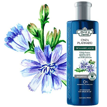 Shampoo Flores & Vegetais Cinza Platinado Desamarelador 310ml