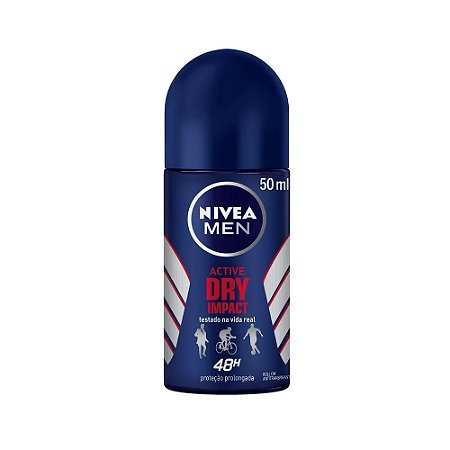 Desodorante Antitranspirante Nivea Roll On Dry Impact Masculino 50ml
