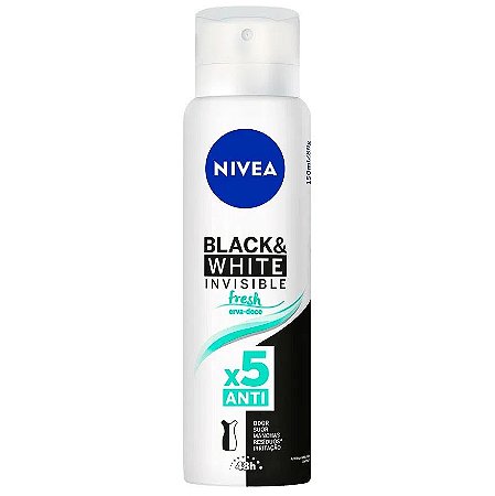 Desodorante Aerosol Nívea Feminino Invisible Black & White Fresh 150ml