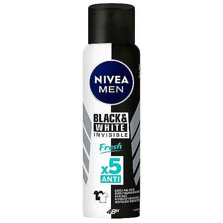 Desodorante Aerosol Nívea Masculino Invisible for Black & White Fresh 150ml