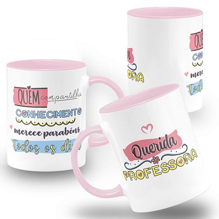 Caneca Querida Professora Agradecimento Dia dos Professores Personalizada