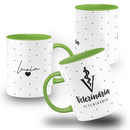 Caneca Veterinária Profissão Veterinário Personalizada Com Nome
