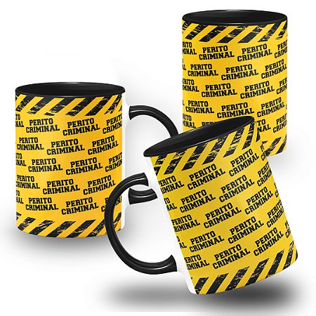 Caneca Profissão Perito Criminal Pericia Criminal Personalizada com Nome