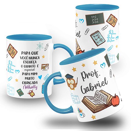 Caneca Professor Agradecimento Personalizada com Nome