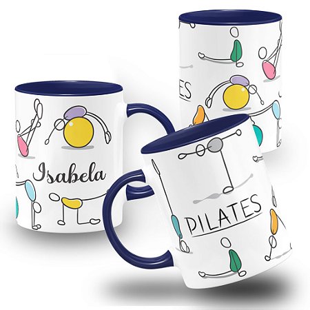Caneca de Profissão Pilates Personalizada Com Nome 02
