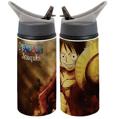 Garrafa Squeeze One Piece Luffy Anime Zoro Com Nome 02