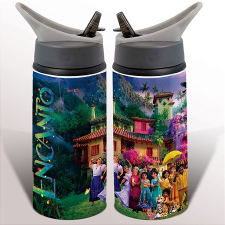 Garrafa Squeeze Encanto Filme Desenho Infantil Personalizada com Nome