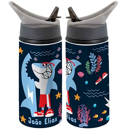 Garrafa Tubarão Surf Shark Squeeze Desenho Infantil