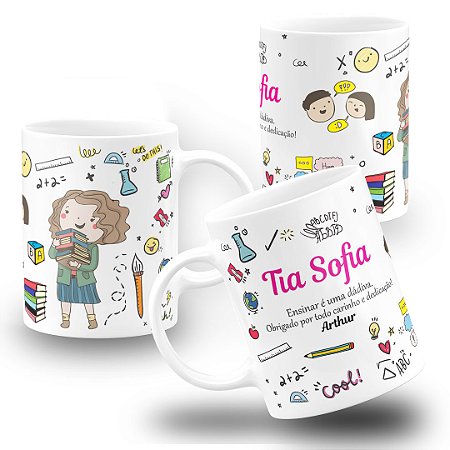 Caneca Professora Agradecimento Profissão Personalizada