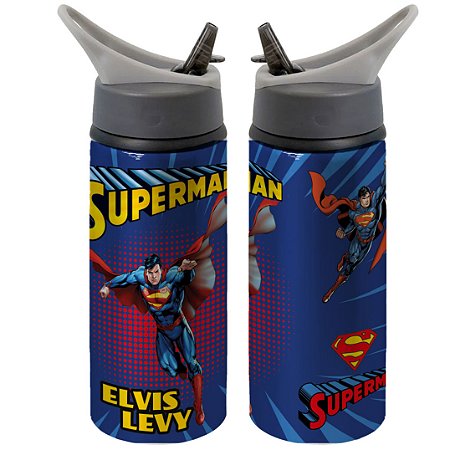 Garrafa Squeeze Superman Personalizada com Nome