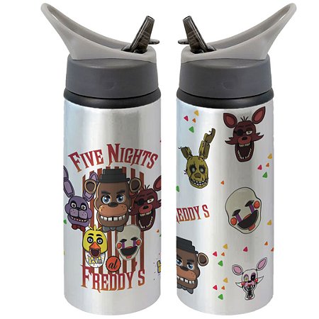 Garrafa Squeeze Freddy Five Night  Personalizada com Nome
