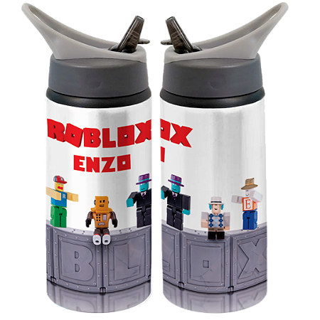 Garrafa Squeeze Roblox Infantil Com Nome Personalizado