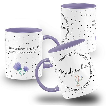 Caneca Madrinha Amorosa Carinhosa Cuidadosa Mulher Virtuosa