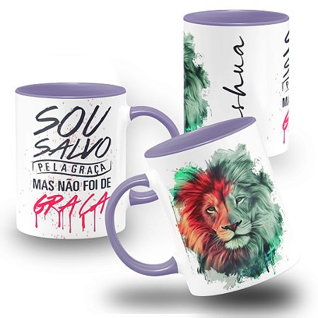 Caneca Gospel Sou Salvo Pela Graça Mas Não Foi De Graça