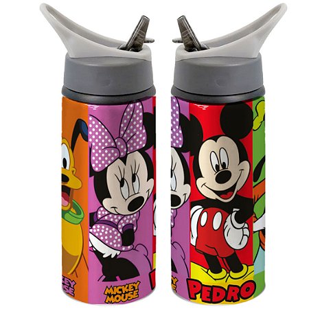 Garrafa Squeeze Turma do Mickey Mouse Desenho Infantil
