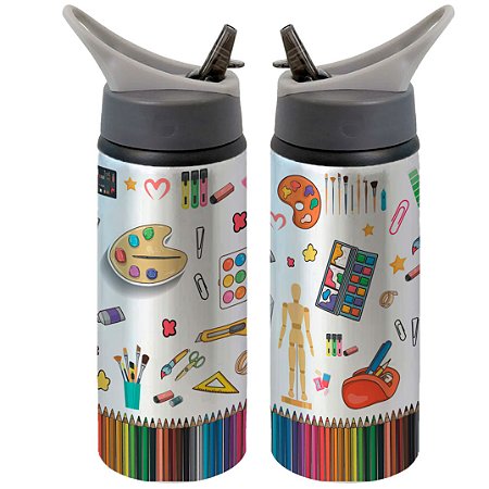 Garrafa Squeeze Professora de Artes Pintura Pintor Artista